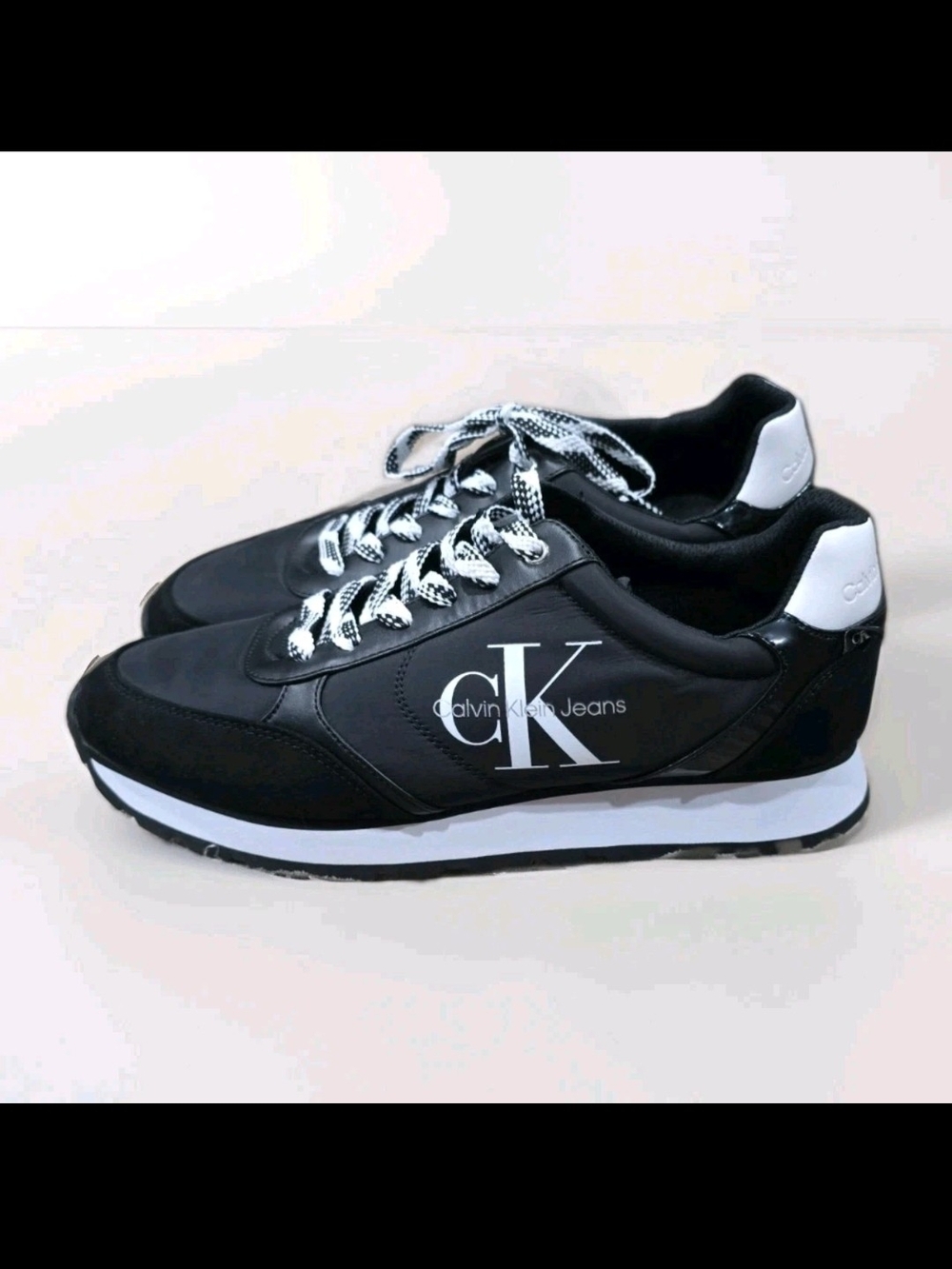 Calvin Klein Cayle Women's Sneakers Black White Size 11M NWOB New No Tags